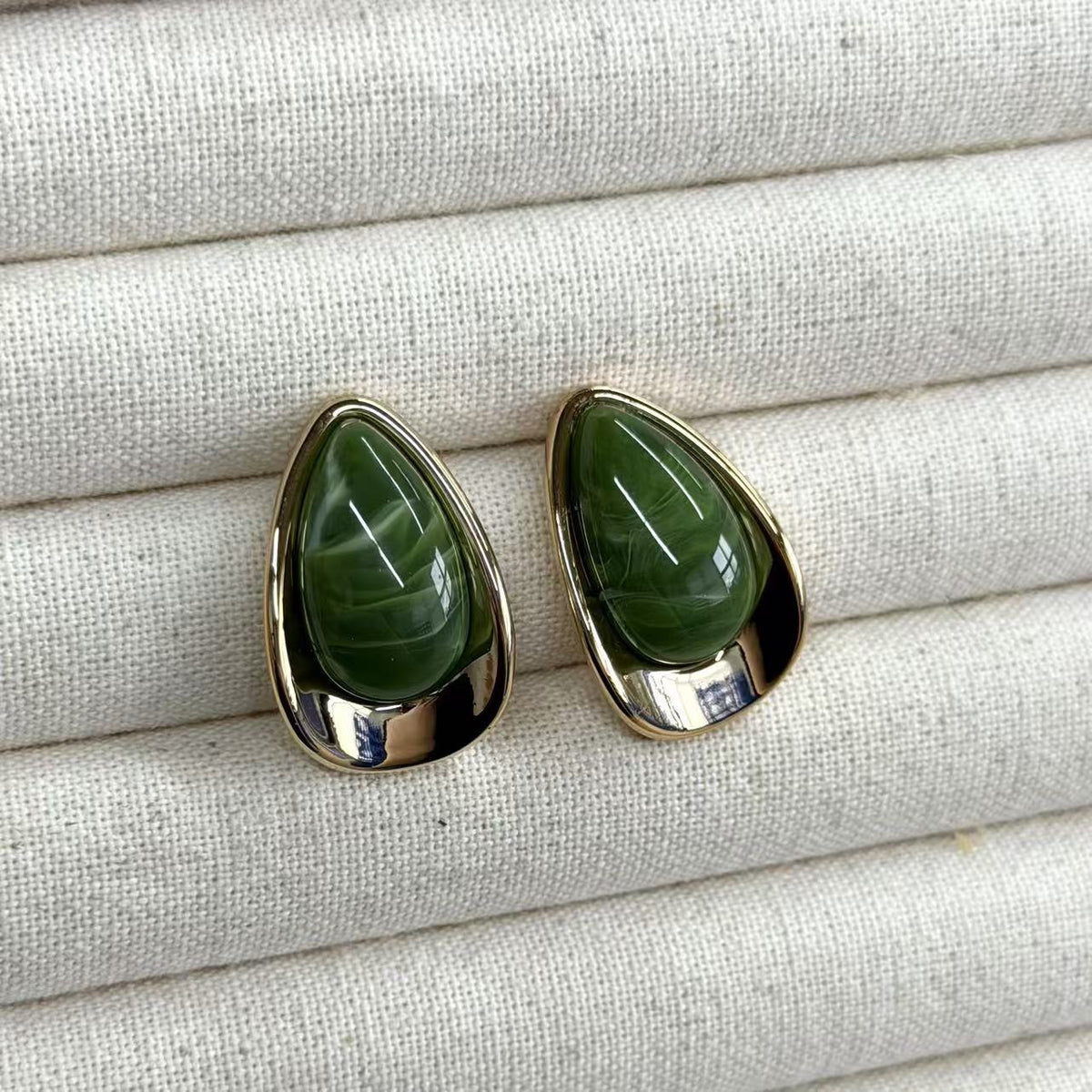 Teardrop Drop Stud Earrings — earrings, view 16