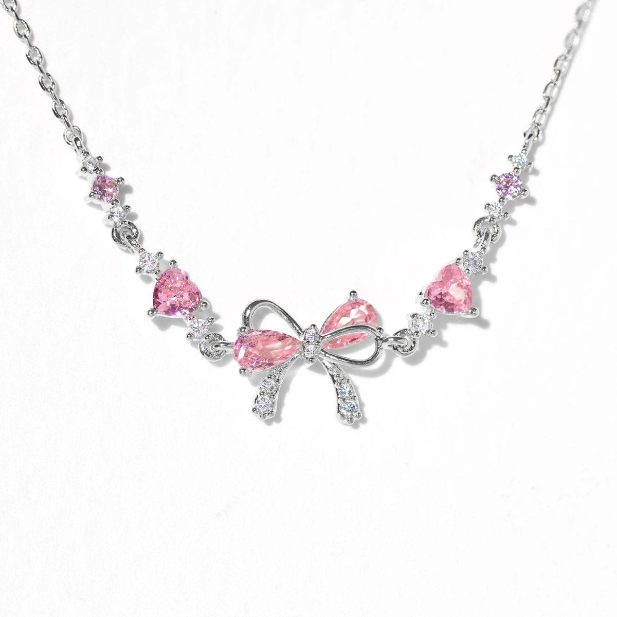 Bowknot Heart Charm Bracelet — bracelet, view 3