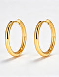 Small Titanium Steel Hoop Earrings — earrings