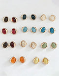 Chunky Marbled Acrylic Stud Earrings — earrings