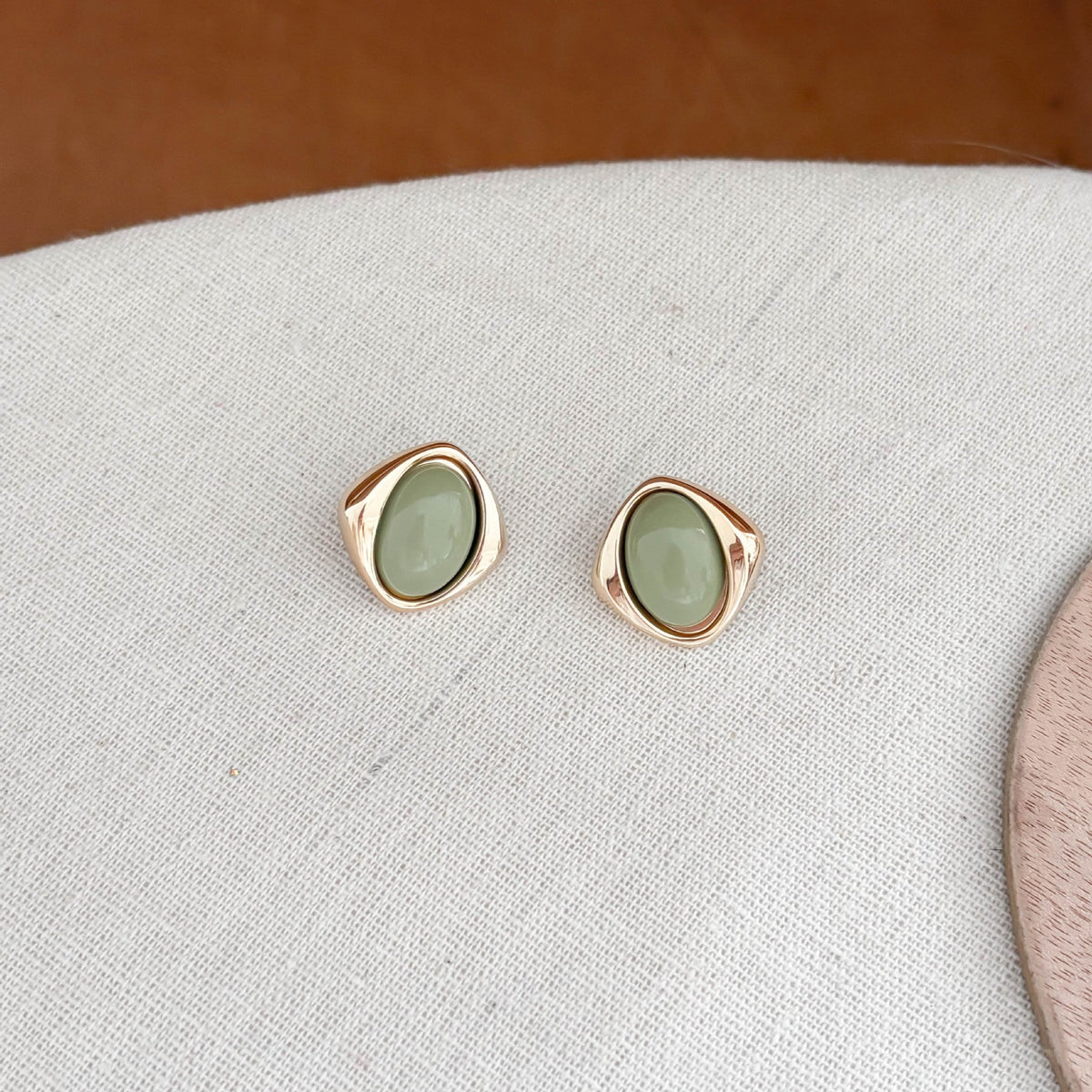 Chunky Marbled Acrylic Stud Earrings — earrings, view 11