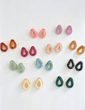 Hollow Acrylic Solid Color Studs — earrings