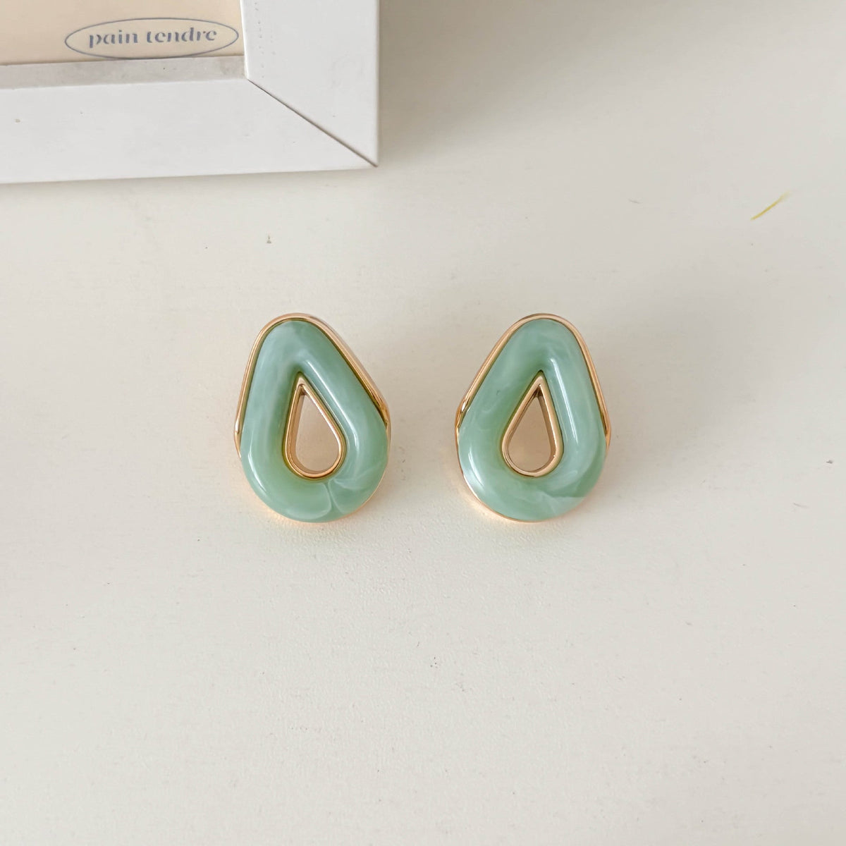 Hollow Acrylic Solid Color Studs — earrings, view 2