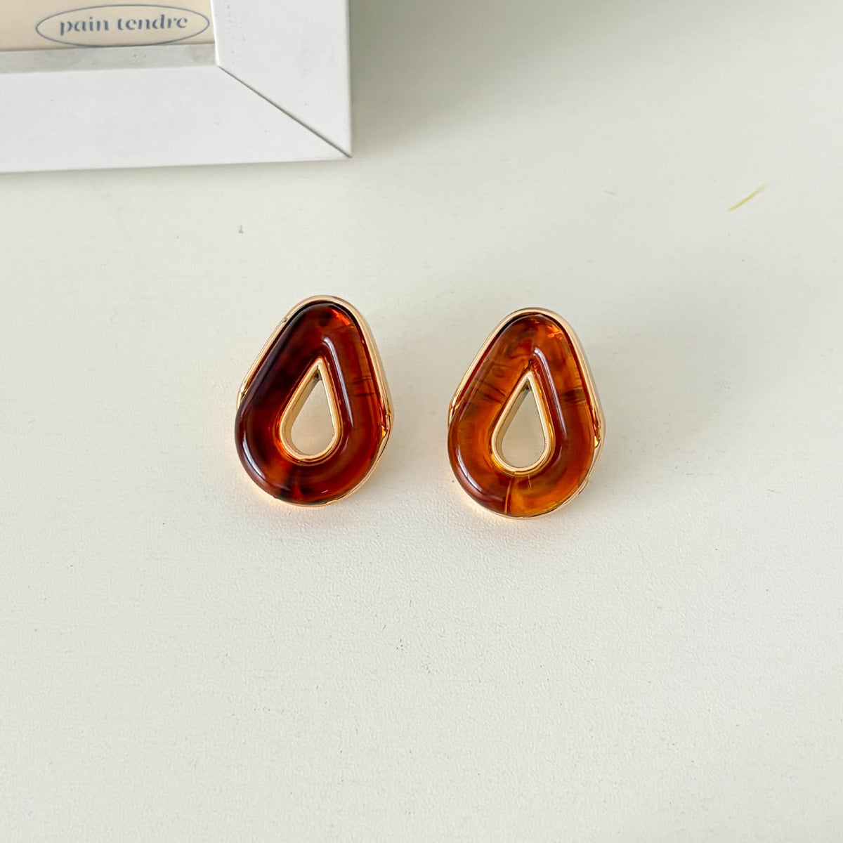 Hollow Acrylic Solid Color Studs — earrings, view 5