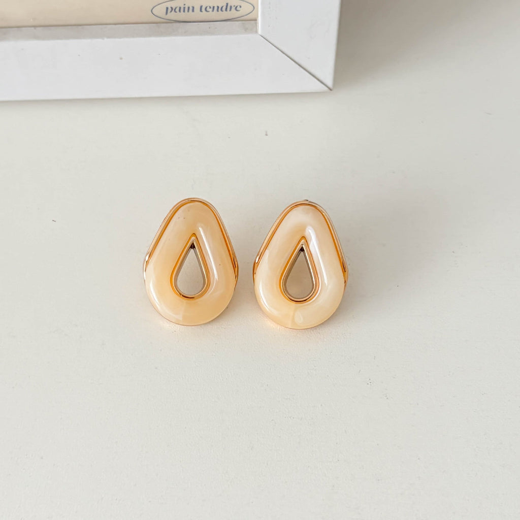 Hollow Acrylic Solid Color Studs — earrings, view 6