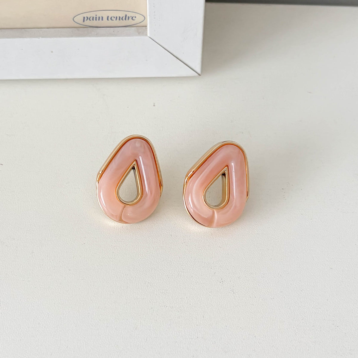Hollow Acrylic Solid Color Studs — earrings, view 7