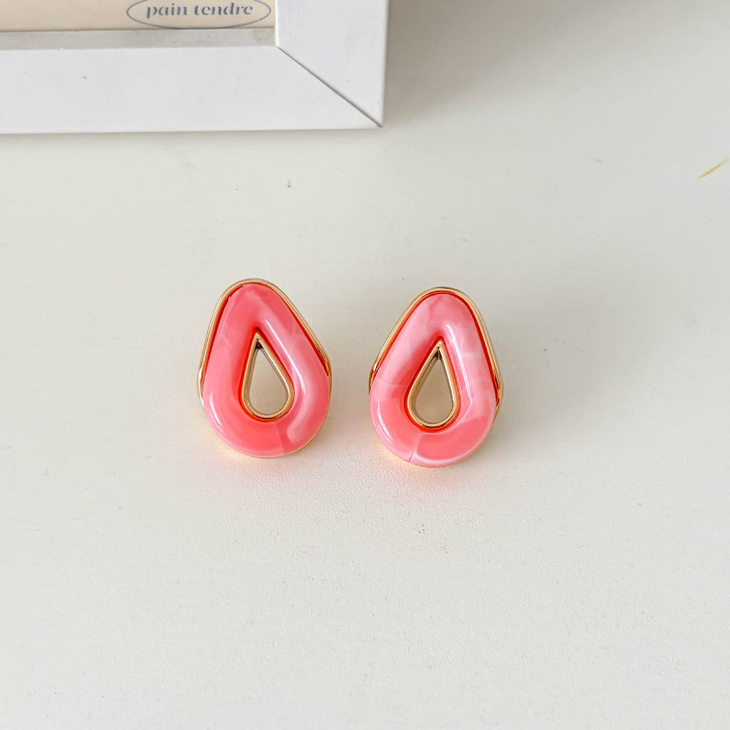 Hollow Acrylic Solid Color Studs — earrings, view 8