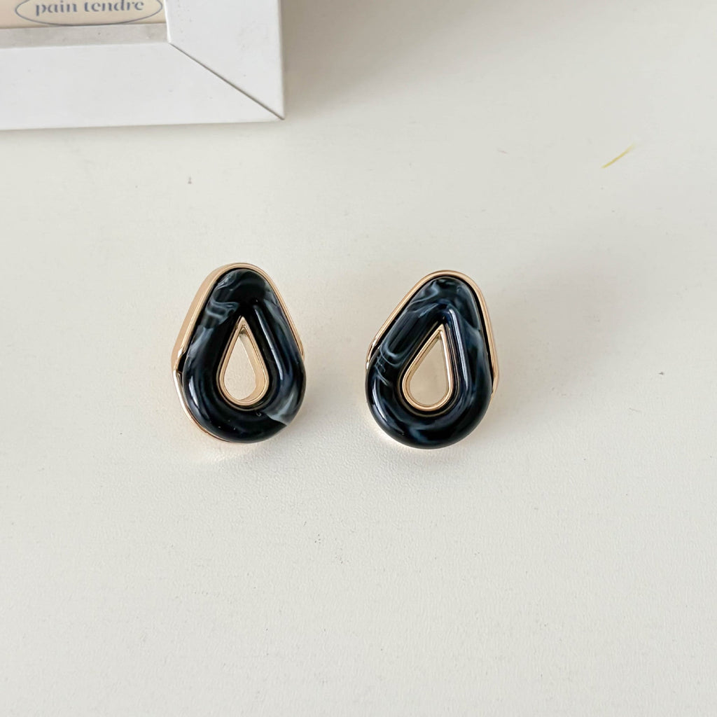 Hollow Acrylic Solid Color Studs — earrings, view 9