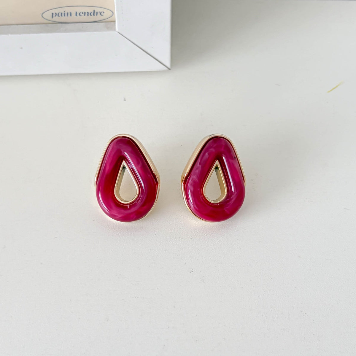 Hollow Acrylic Solid Color Studs — earrings, view 11