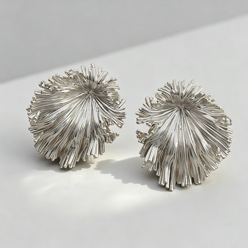 Gold-Plated Dandelion Stud Earrings — earrings, view 6