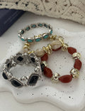 Irregular Stone Beaded Chain Bracelet — bracelet