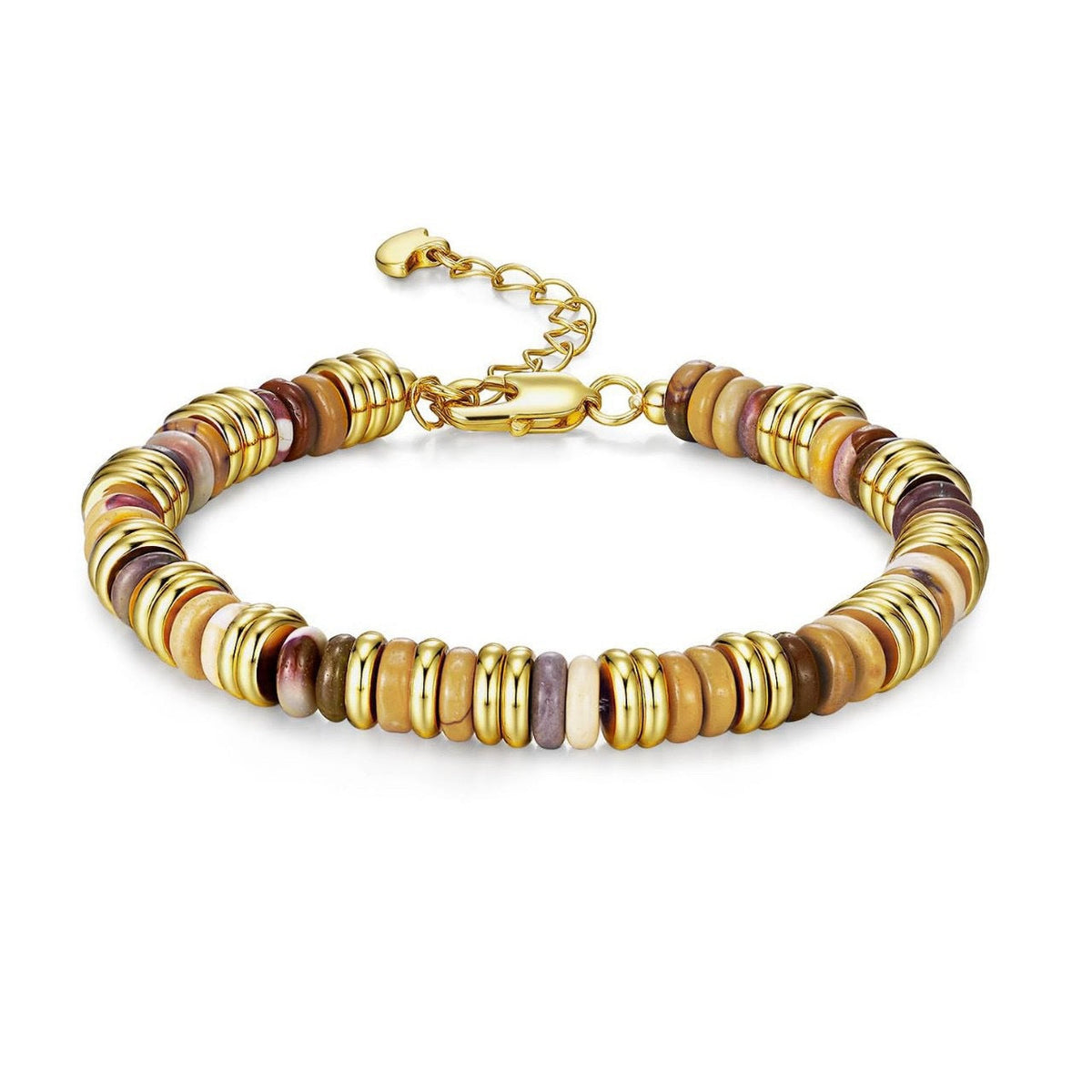 Multi-Colour Stone Bead Bracelet — bracelet, view 2