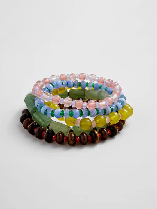 Natural Stone Beaded Bracelet Set — bracelet, view 2