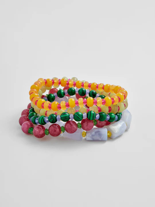 Natural Stone Beaded Bracelet Set — bracelet, view 5
