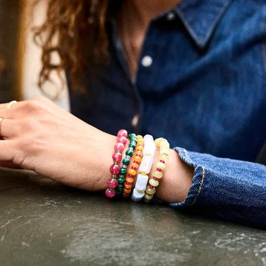Natural Stone Beaded Bracelet Set — bracelet, view 6