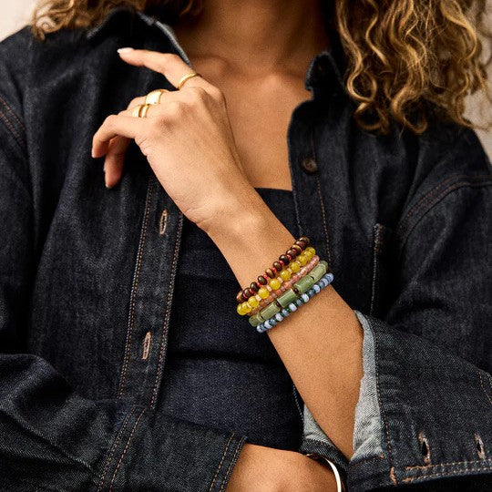 Natural Stone Beaded Bracelet Set — bracelet, view 9