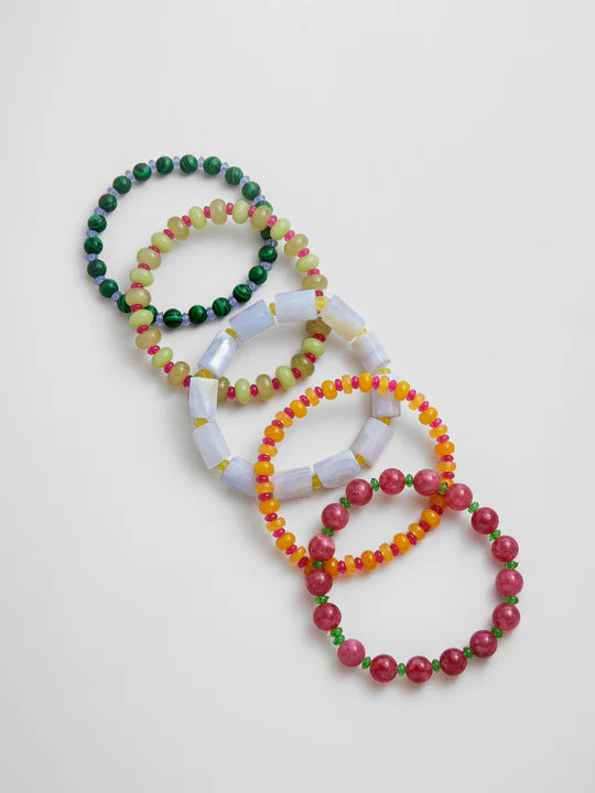 Natural Stone Beaded Bracelet Set — bracelet, view 10