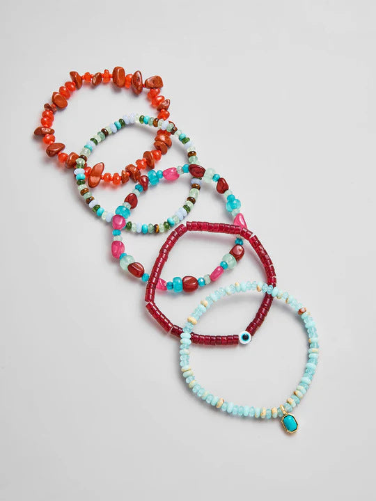 Natural Stone Beaded Bracelet Set — bracelet, view 11