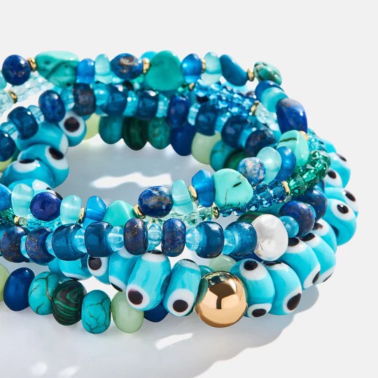 Natural Stone Beaded Bracelet Set — bracelet, view 13