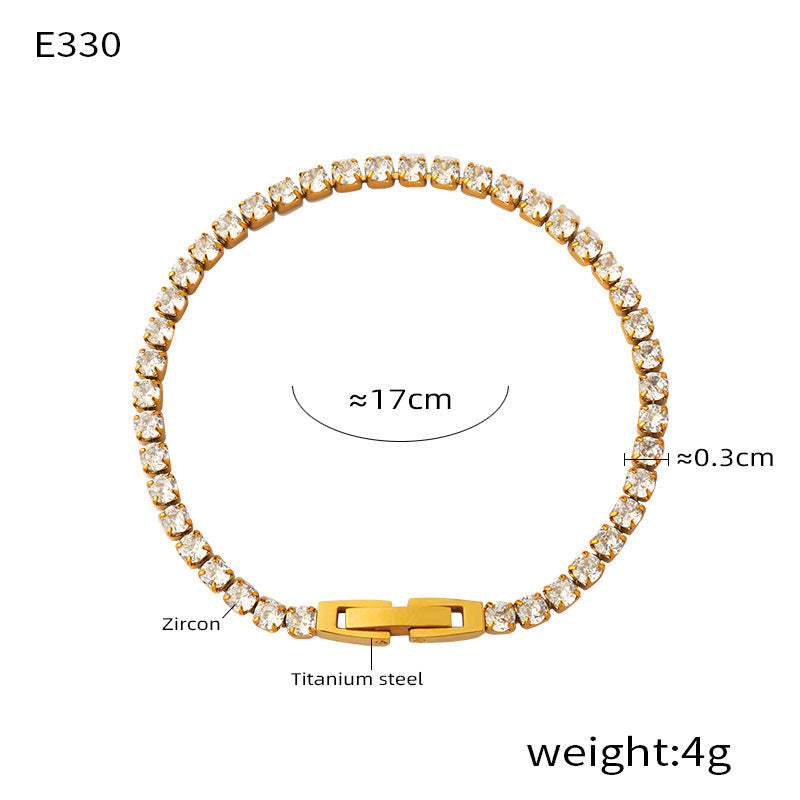 French-Style Cubic Zirconia Tennis Bracelet — bracelet, view 5