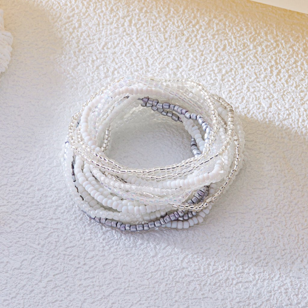 Colour-Block Beaded Bracelet Set — bracelet, view 2
