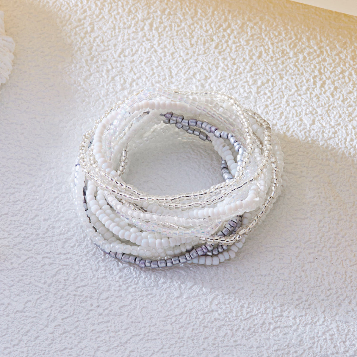 Colour-Block Beaded Bracelet Set — bracelet, view 2