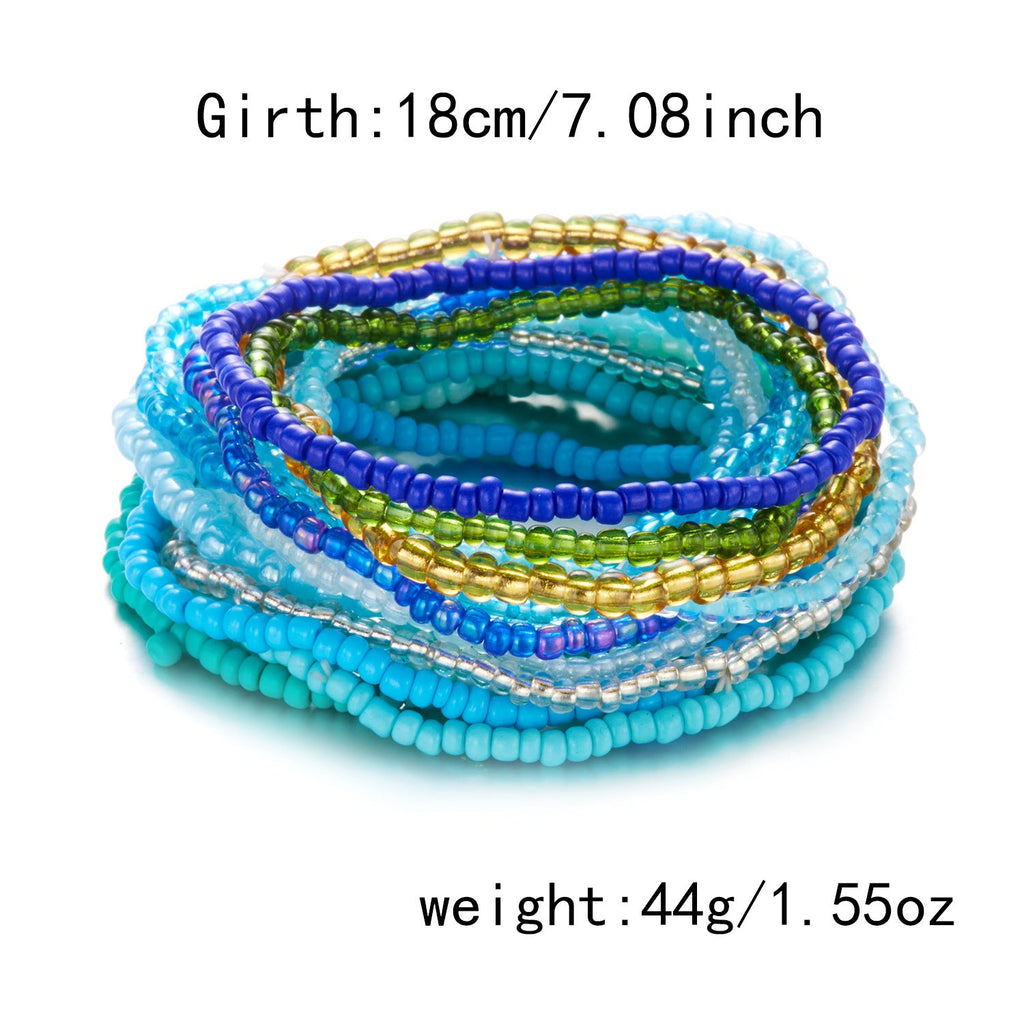 Colour-Block Beaded Bracelet Set — bracelet, view 10