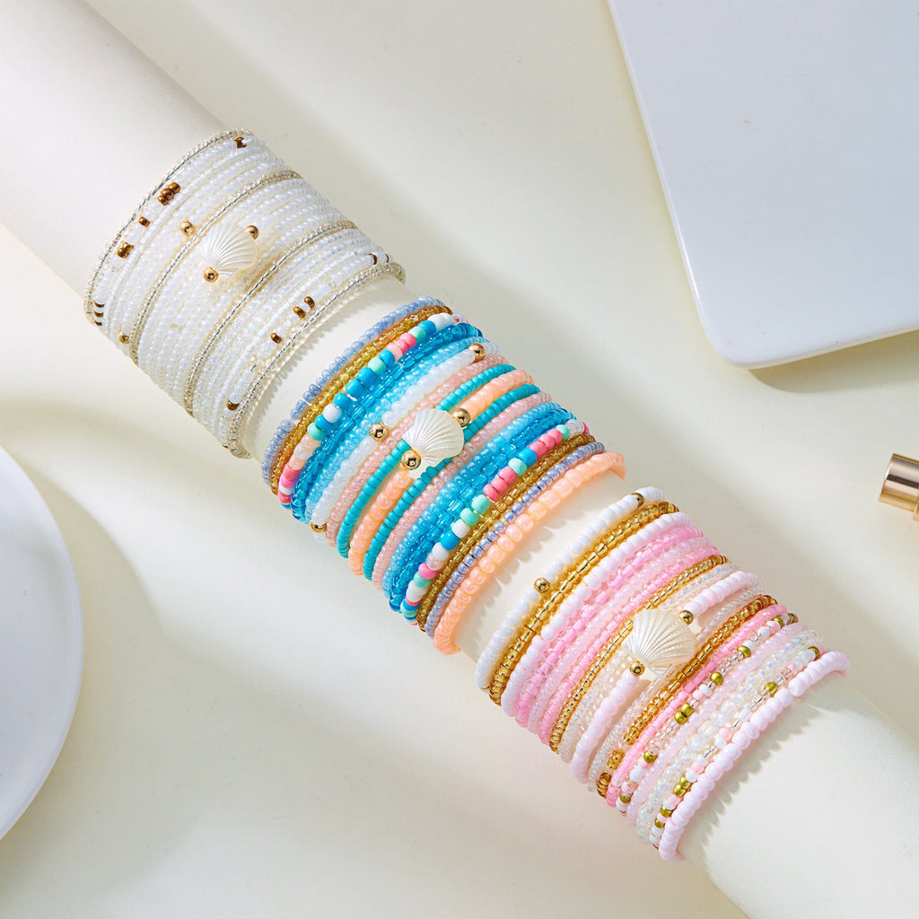 Stackable Wood Beaded Bracelet — bracelet, view 2
