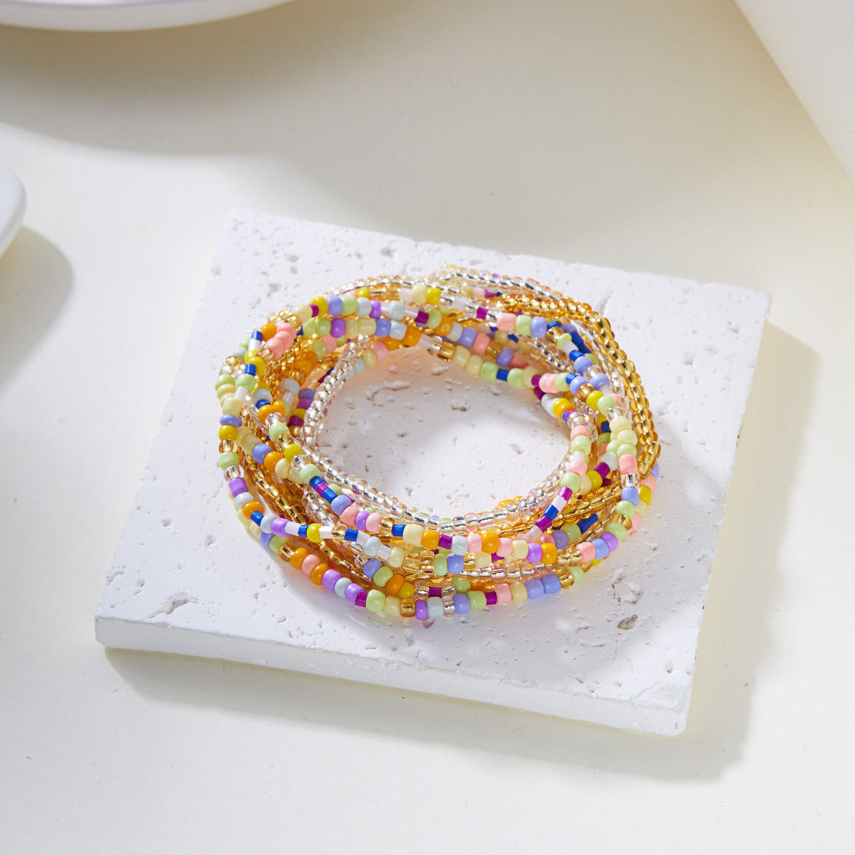 Stackable Wood Beaded Bracelet — bracelet, view 4