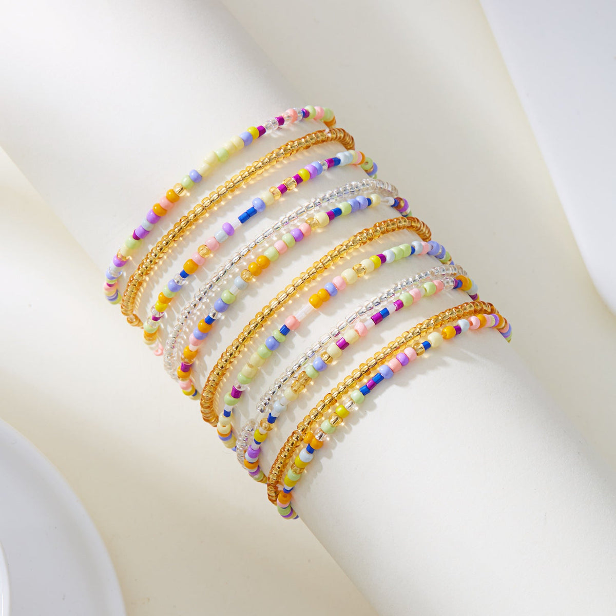 Stackable Wood Beaded Bracelet — bracelet, view 8