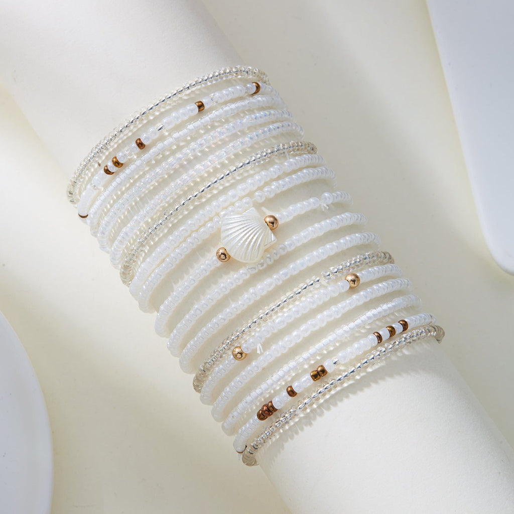 Stackable Wood Beaded Bracelet — bracelet, view 9
