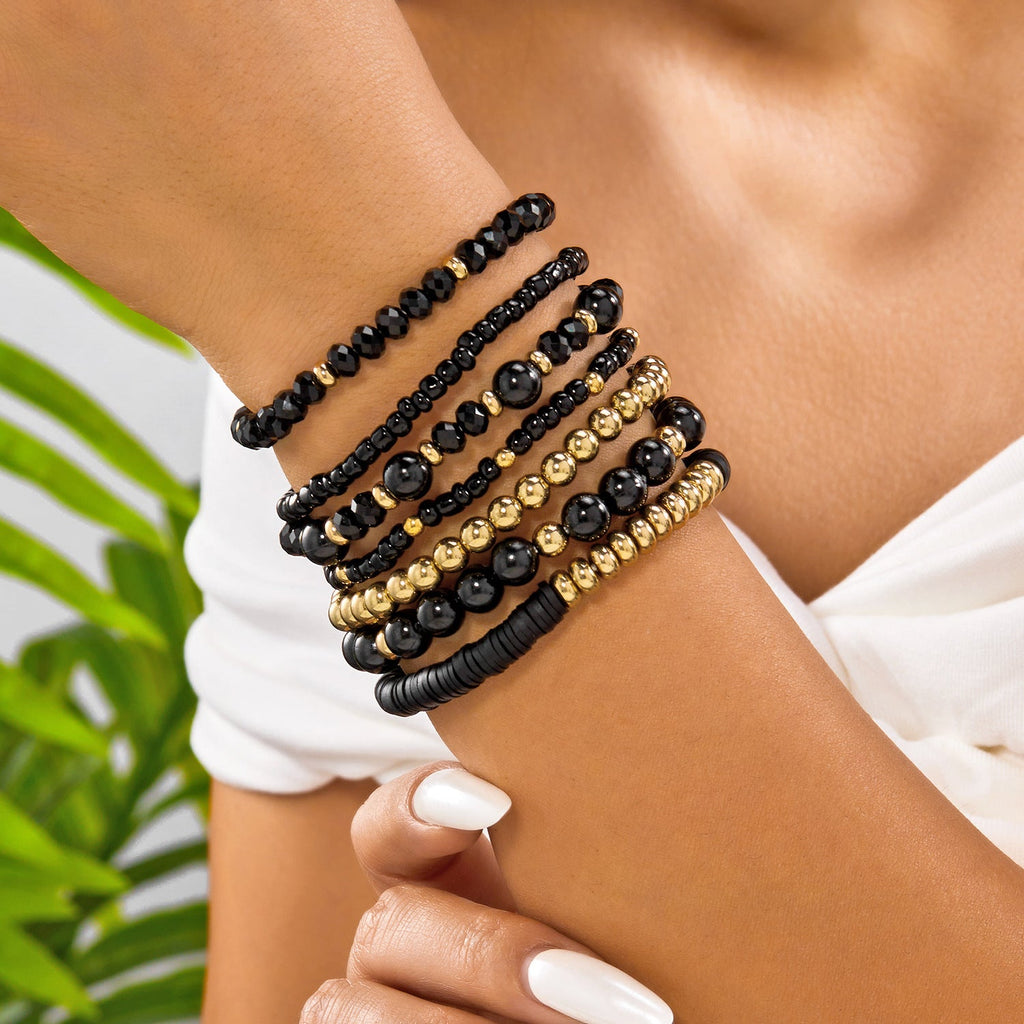 Wood Bead Multi-Layer Bracelet — bracelet, view 5
