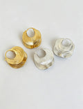 Double-Layer Geometric Hoops — earrings