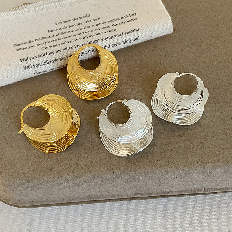 Double-Layer Geometric Hoops — earrings, view 2