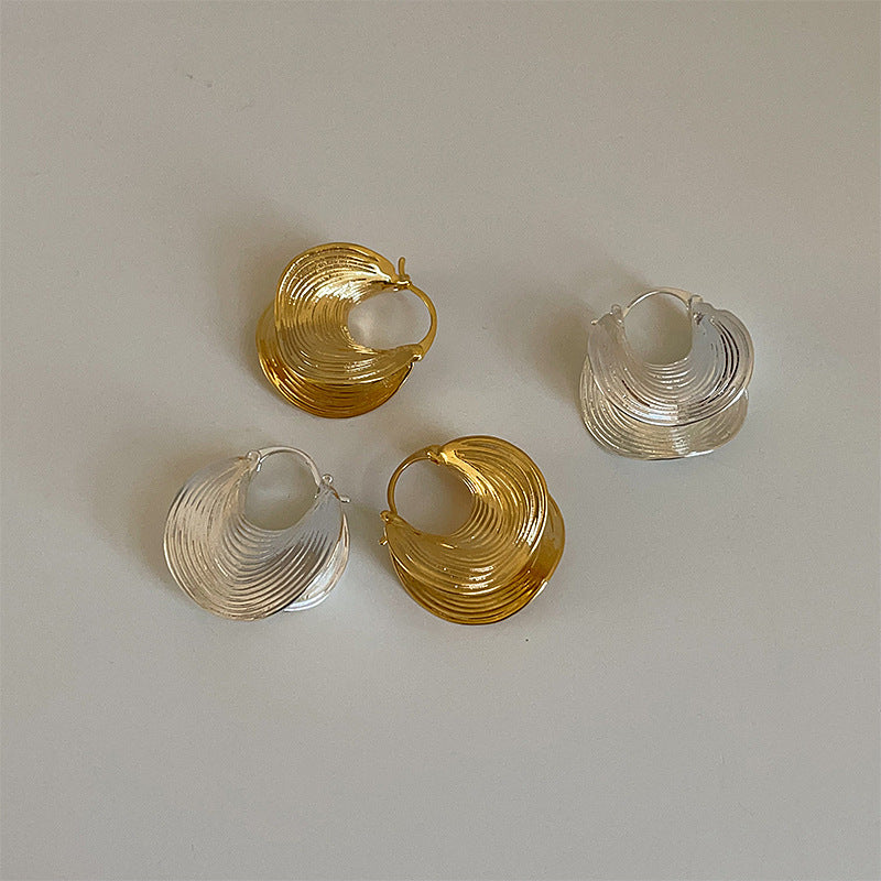Double-Layer Geometric Hoops — earrings, view 3