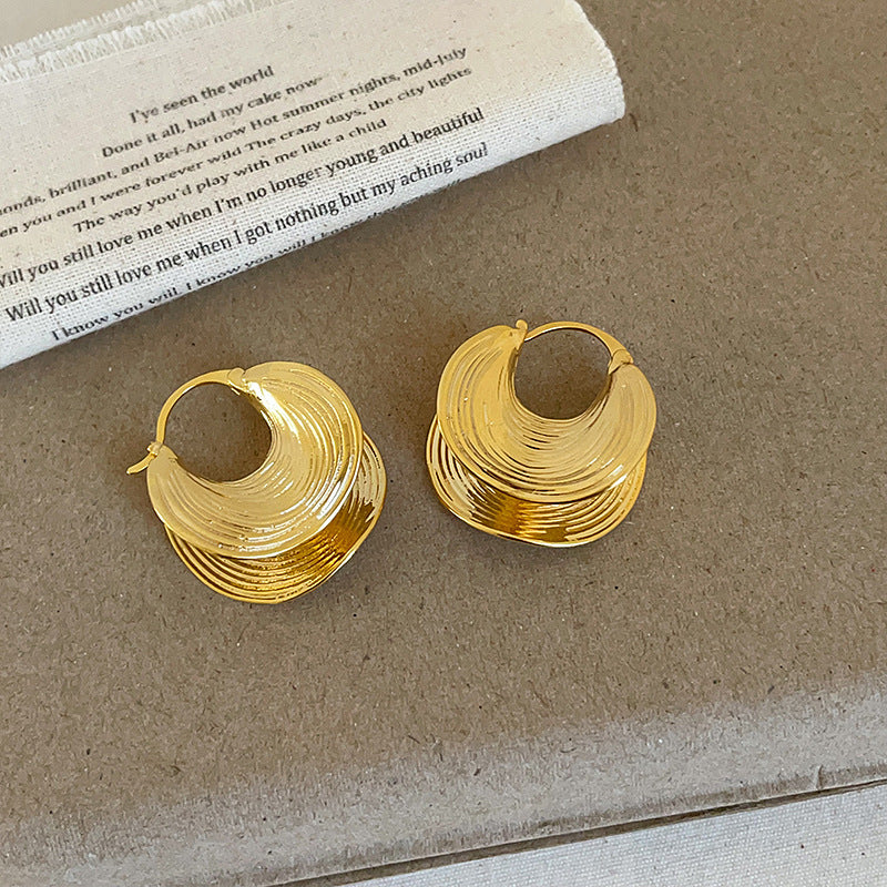 Double-Layer Geometric Hoops — earrings, view 5