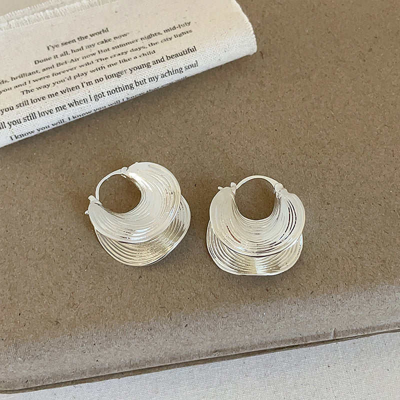 Double-Layer Geometric Hoops — earrings, view 6