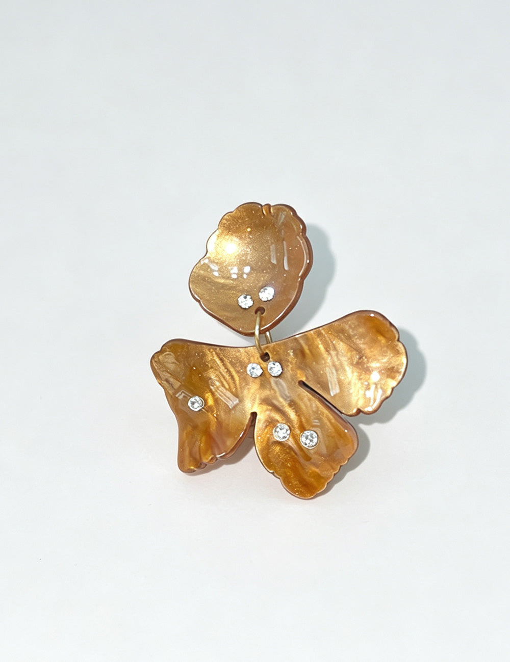 3D Acetate Floral Stud Earrings — earrings