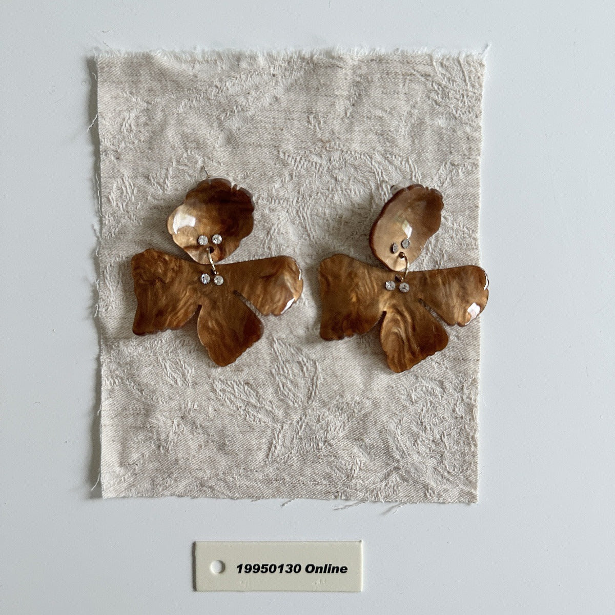 3D Acetate Floral Stud Earrings — earrings, view 2