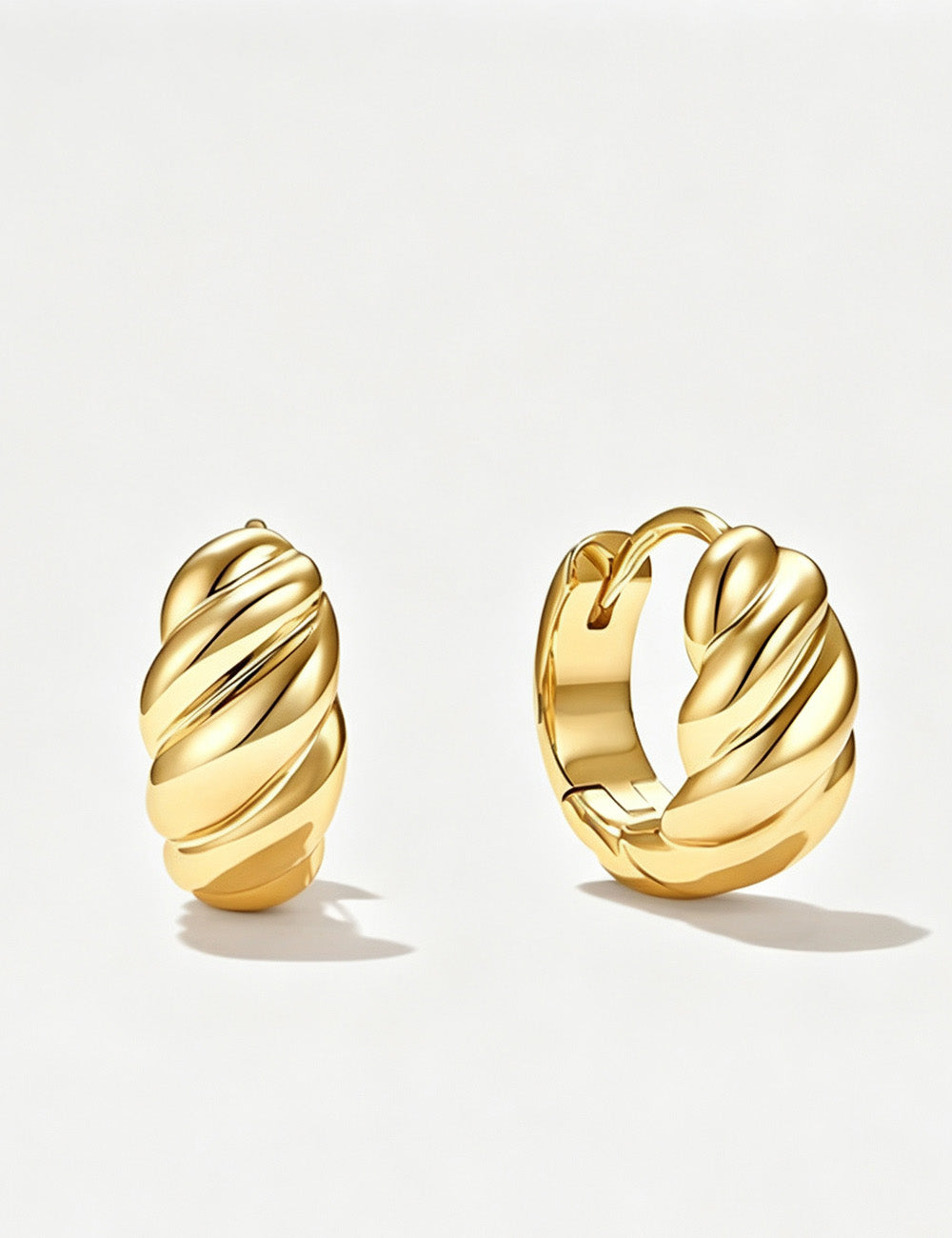 Croissant Shape Hoop Earrings — earrings