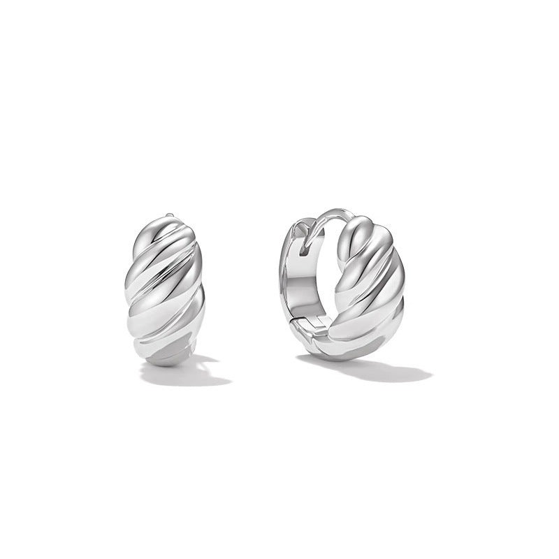 Croissant Shape Hoop Earrings — earrings, view 3