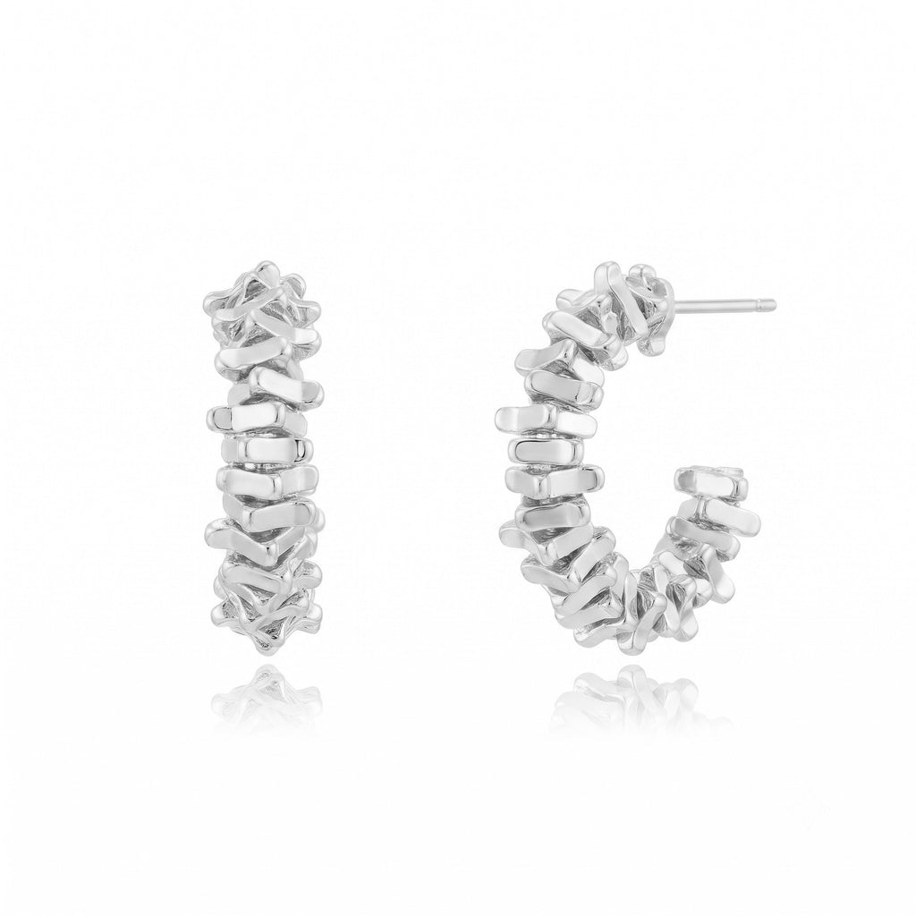 Gold Ingot C-Shape Studs — earrings, view 3