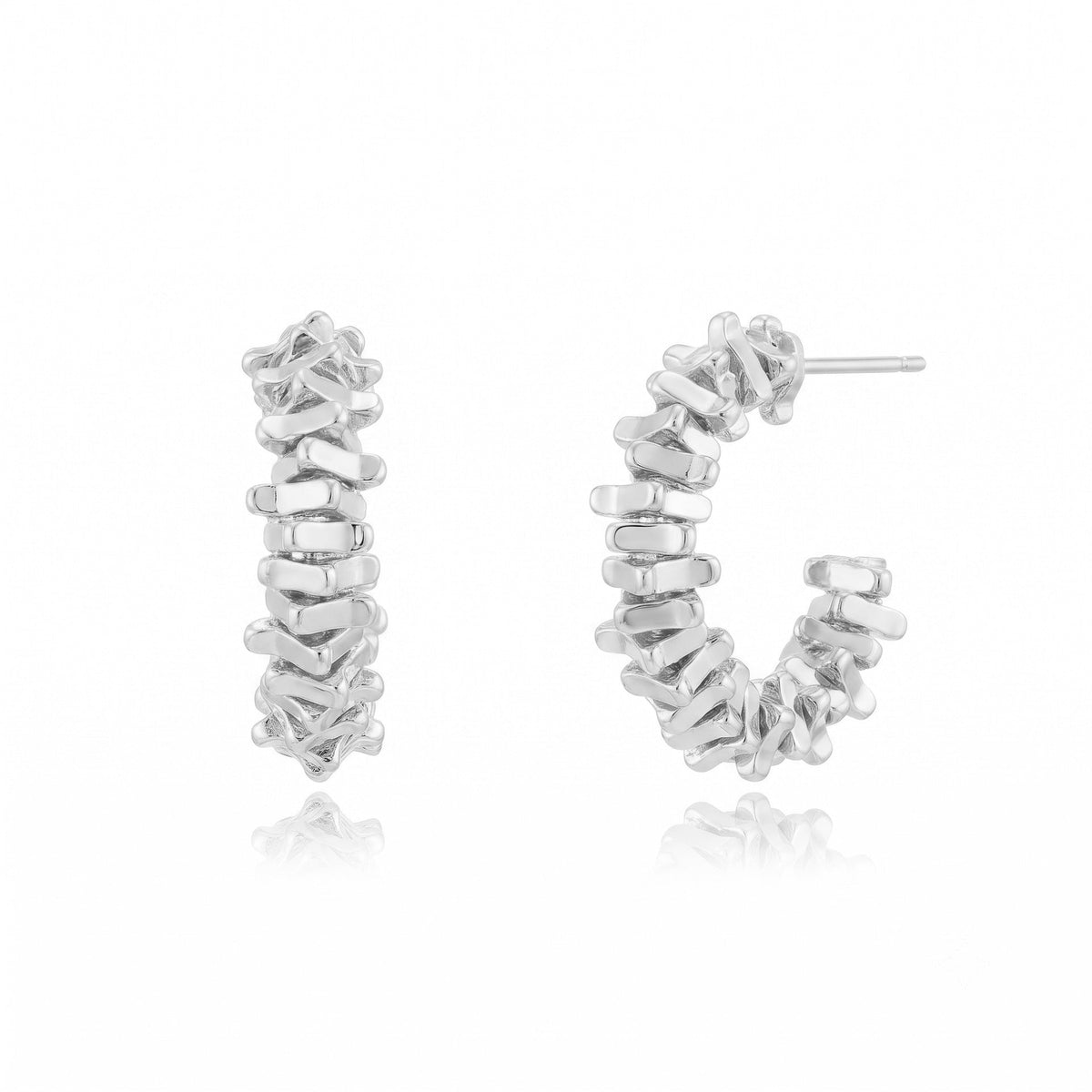 Gold Ingot C-Shape Studs — earrings, view 3