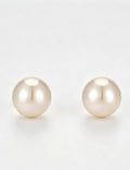 Pearl-Effect Stud Earrings, Four Sizes — earrings