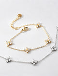 Gold-Plated Flower Zirconia Bracelet — bracelet