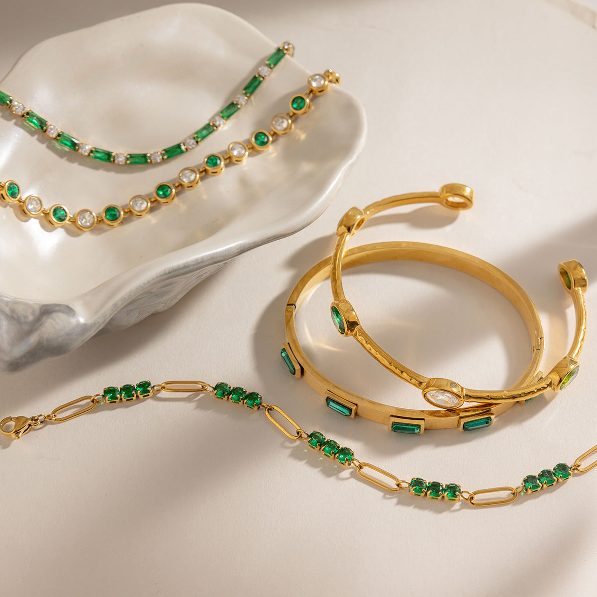 Colour Block Rhinestone Chain Bracelet — bracelet, view 4