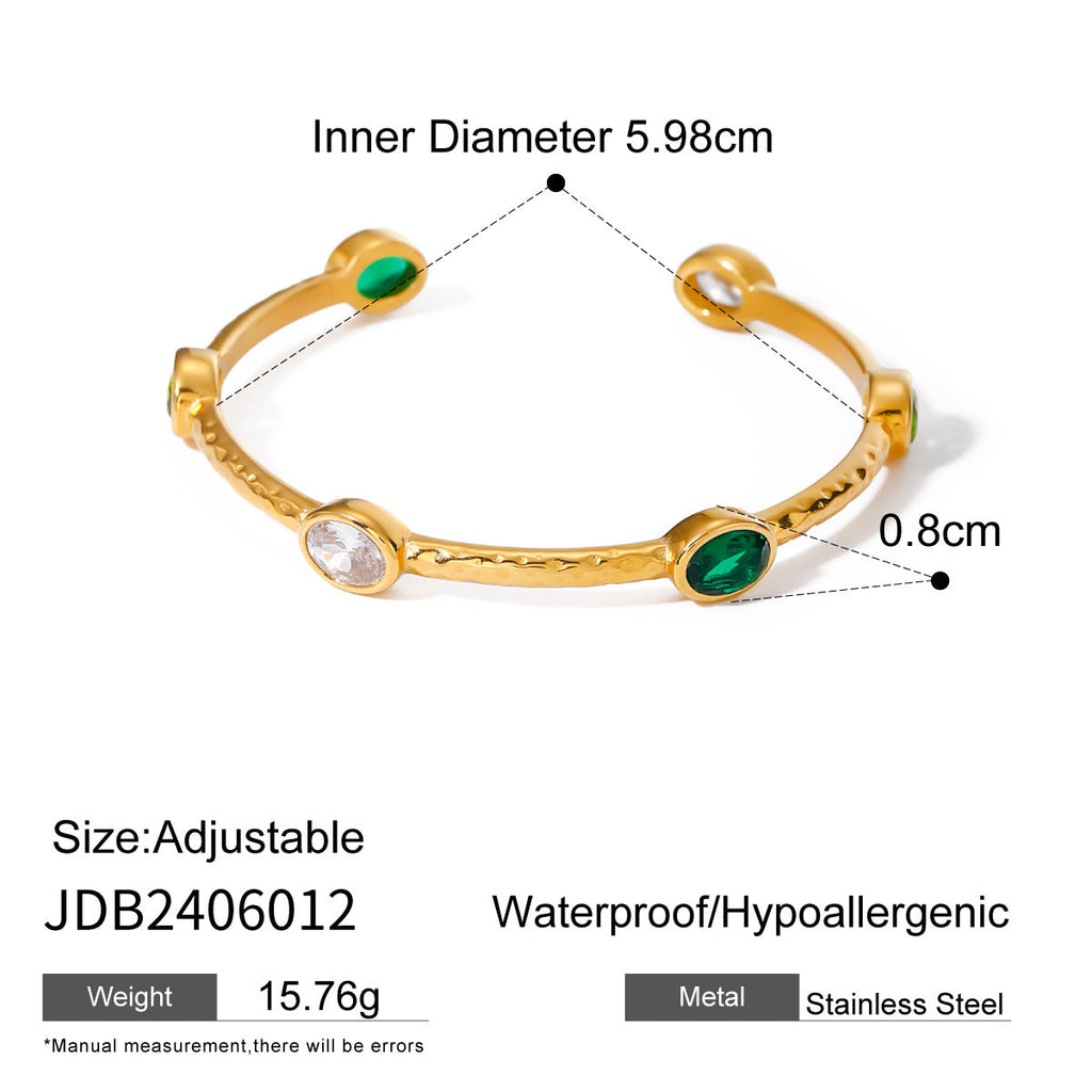 Colour Block Rhinestone Chain Bracelet — bracelet, view 11