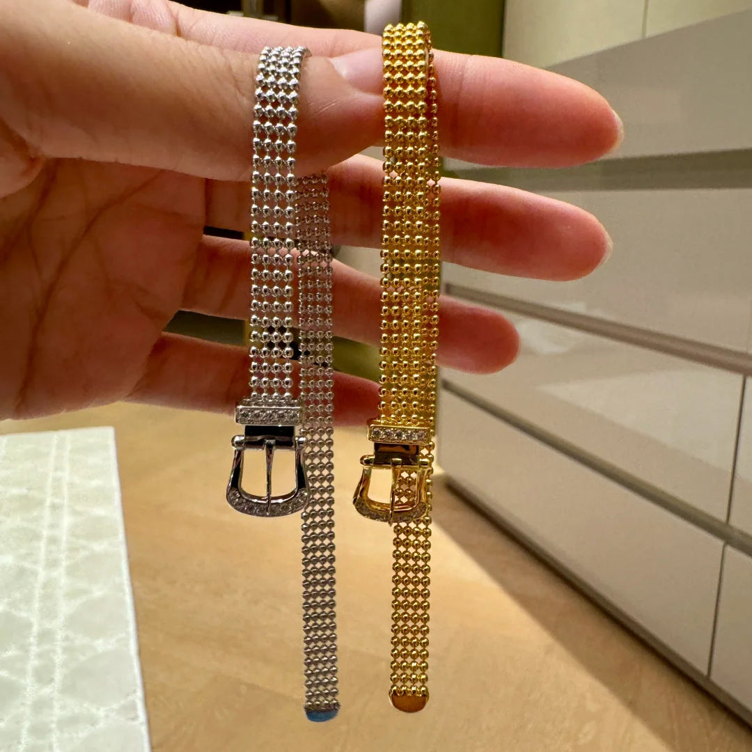 Watch-Band Style Gold Bangle — bracelet, view 4