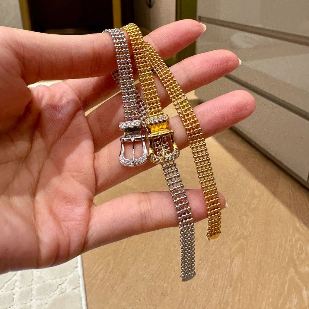 Watch-Band Style Gold Bangle — bracelet, view 5