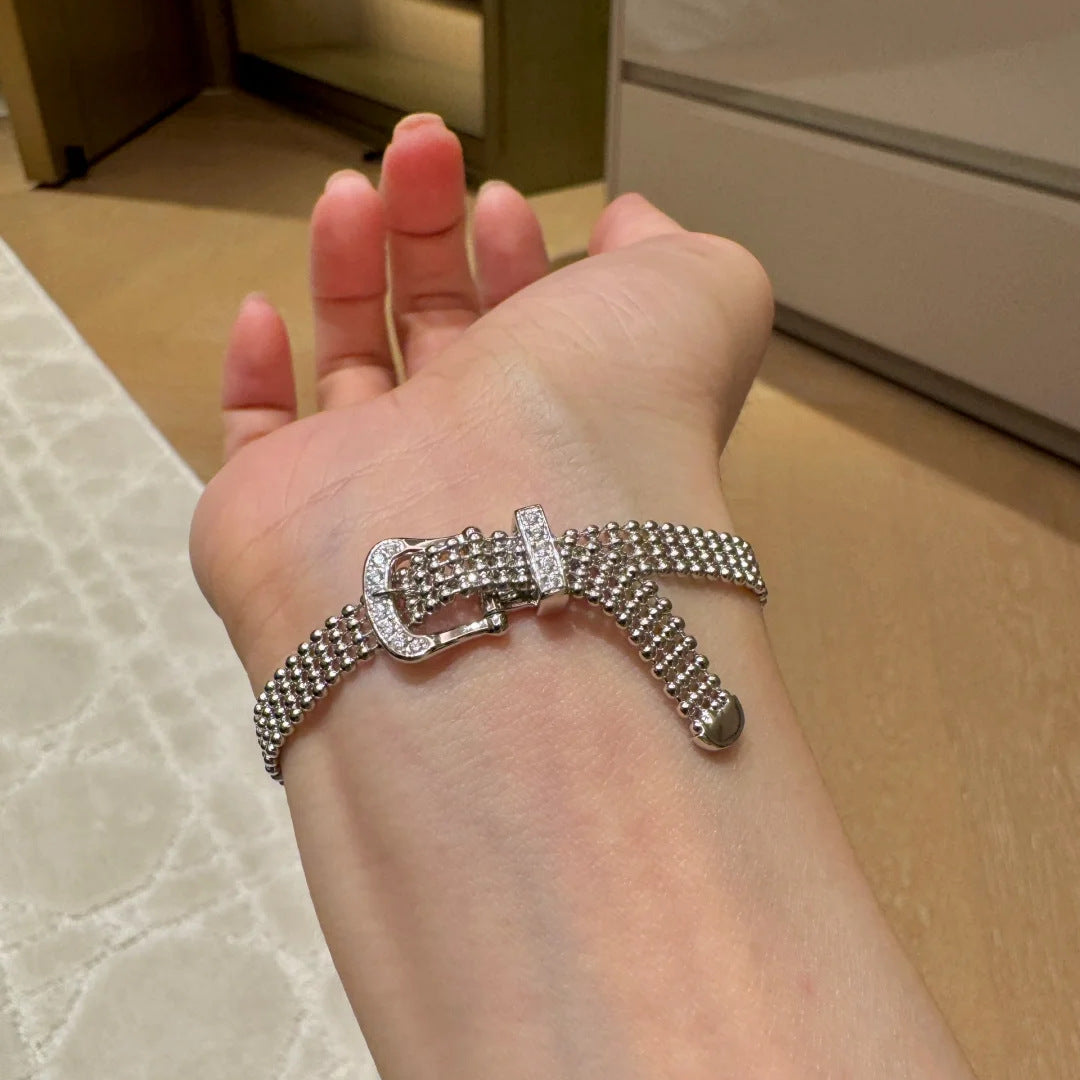 Watch-Band Style Gold Bangle — bracelet, view 7
